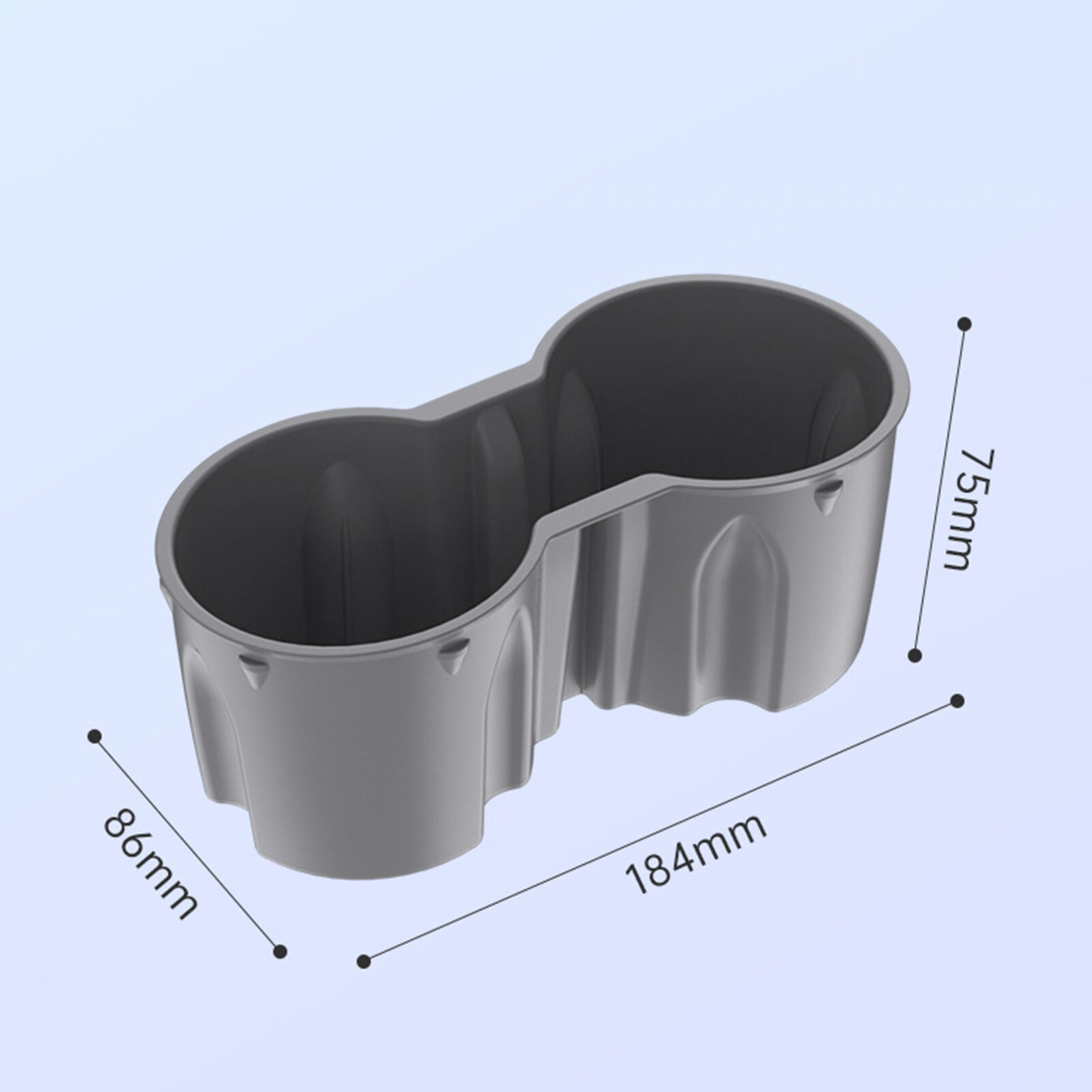 gucanou Car Cup Holder Waterproof Replaceable Double Hole Center Console Insert Water Cup Holder for Model Y/3 Durable Car Drink