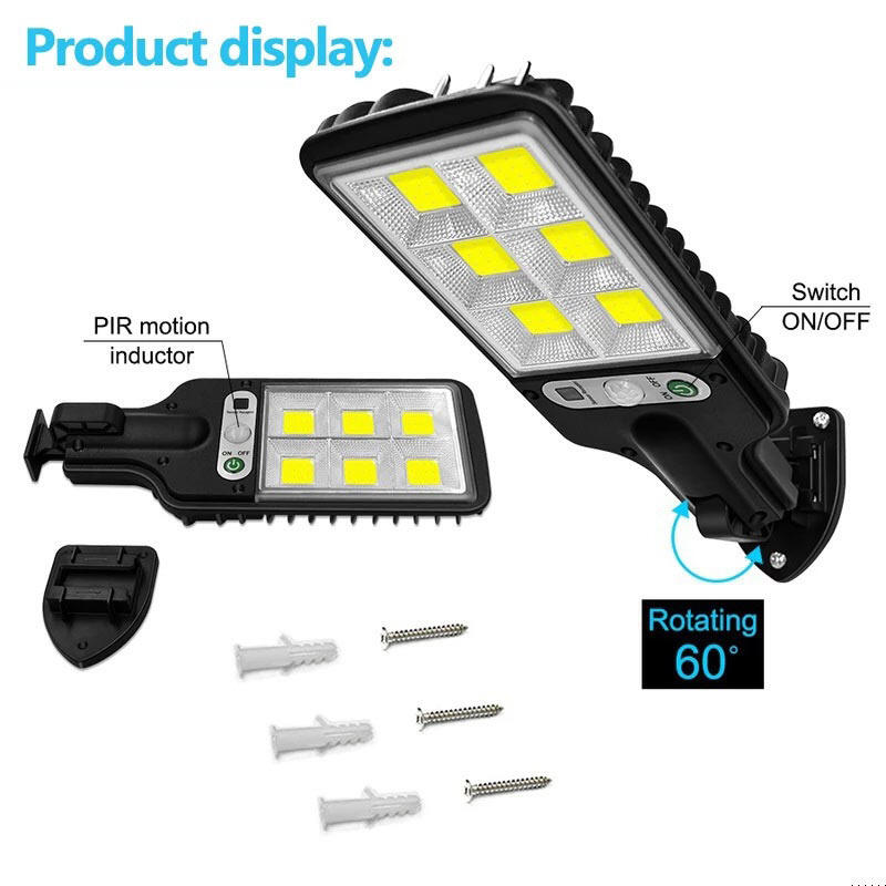 YONUO  Đèn LED Đèn Năng Lượng Mặt Trời Tấm Năng Lượng Mặt Trời Đèn Tường Xoay Được Đèn Sân Vườn Đèn Sân Vườn Đèn Cảm Biến Thông Minh Chống Nước Chiếu Sáng Ngoài Trời Đèn Đường Điều Khiển Từ Xa