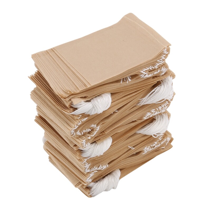 500 Pack Tea Filter Bags,Disposable Paper Tea Bag with Drawstring for Loose Leaf Tea,Coffee