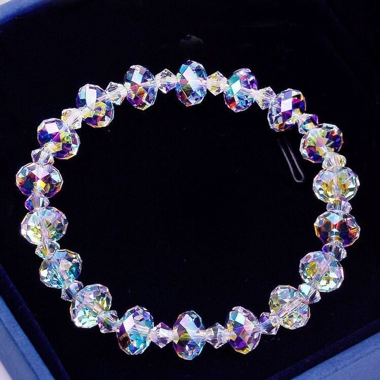 TT elastic crystal bracelet for women sweet temperament korean style gift to best friend crystal stone bracelet
