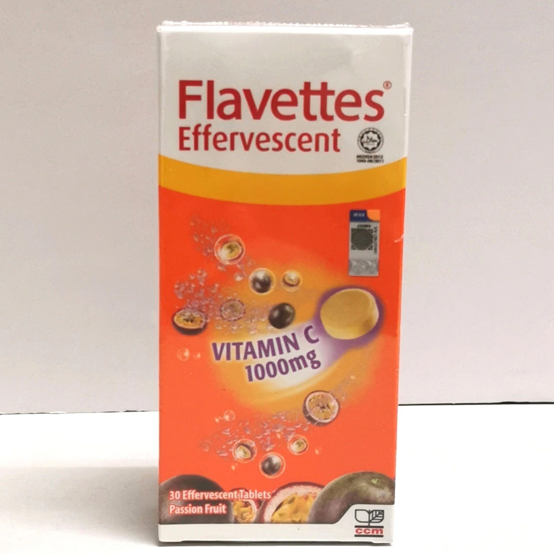 Flavettes Effervescent Vitamin C 1000mg 30tab Passion Fruit Lazada