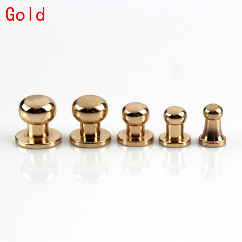 Xinyi3 10Sets Leather Strap Tool Screws Cloth accessories Brass Rivets Bag accessories Studs DIY supplies DIY Belt Round Head Double Cap 10pcs