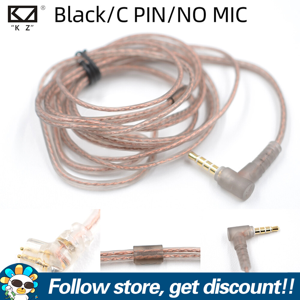 KZ High Purity Oxygen-free Copper Replacement Cable Dual Parallel Flat Upgrade Earphone Cable Restore Live Sound HD Stereo Headphone Line High-strength Rebounce Reduce Entanglement Headphones Cable 2Pin 0.75mm Gold-plated Pin For KZ ZSN ZST ZEX Pro