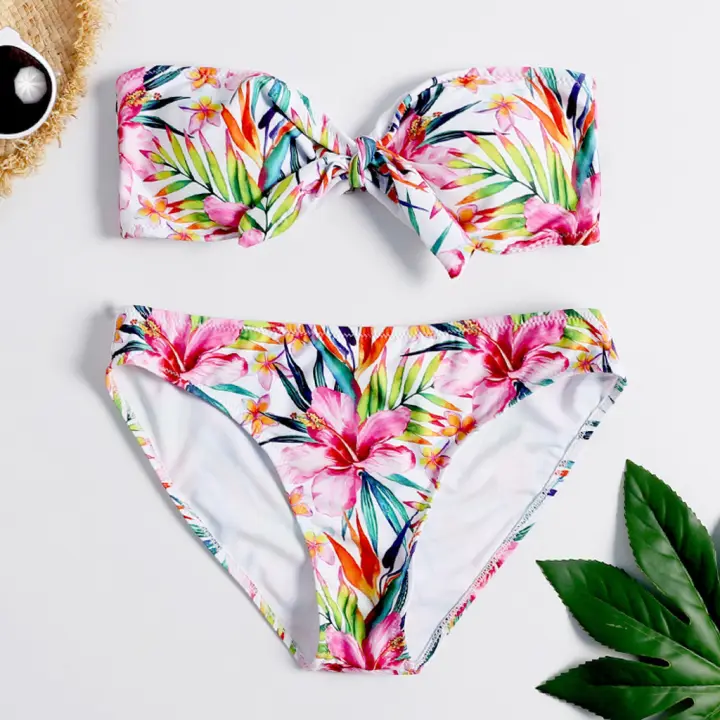 Padded bandeau bikini set Clearance