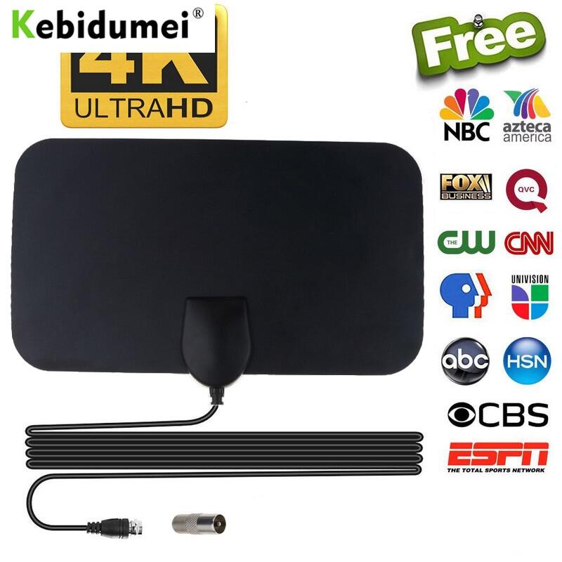 ??พร้อมส่ง? + รหัสจัดส่งฟรี?Kebidumei เสาอากาศทีวีดิจิตอล4K 25 DB,กล่องทีวี DTV HD
รับสัญญาณสูง50ไมล์บูสเตอร์ใช้งานในอาคารแบบ HD ปลั๊ก EU