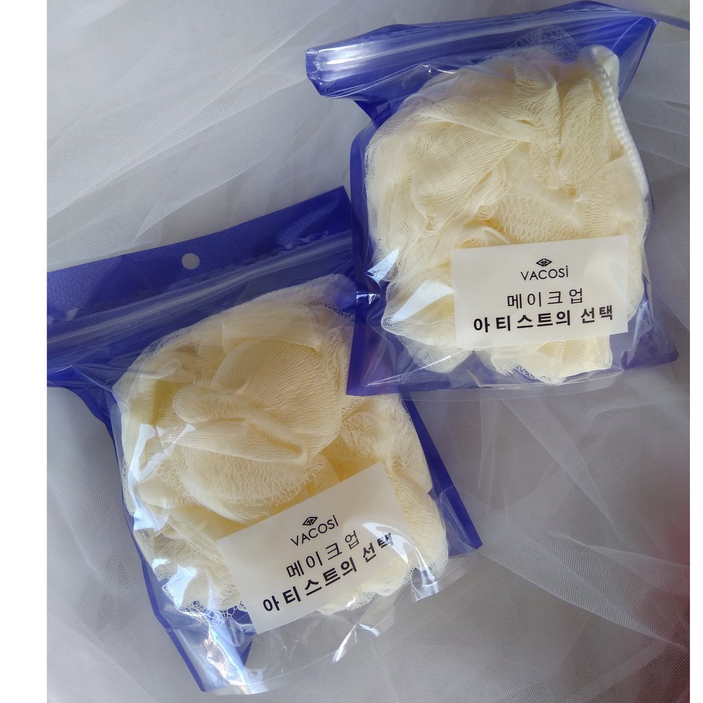 Mẫu mới Bông tắm VACOSI [HCM] Plastic Bath Sponge Bông tạo bọt tắm