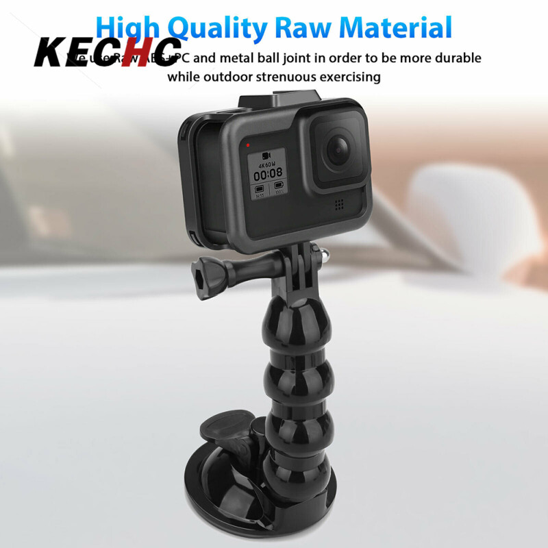 KEChc Car Suction Cup Mount Phone Holder Adjustable Angles Video Navigation Bracket Compatible For Gopro Action Camera Hot Sale