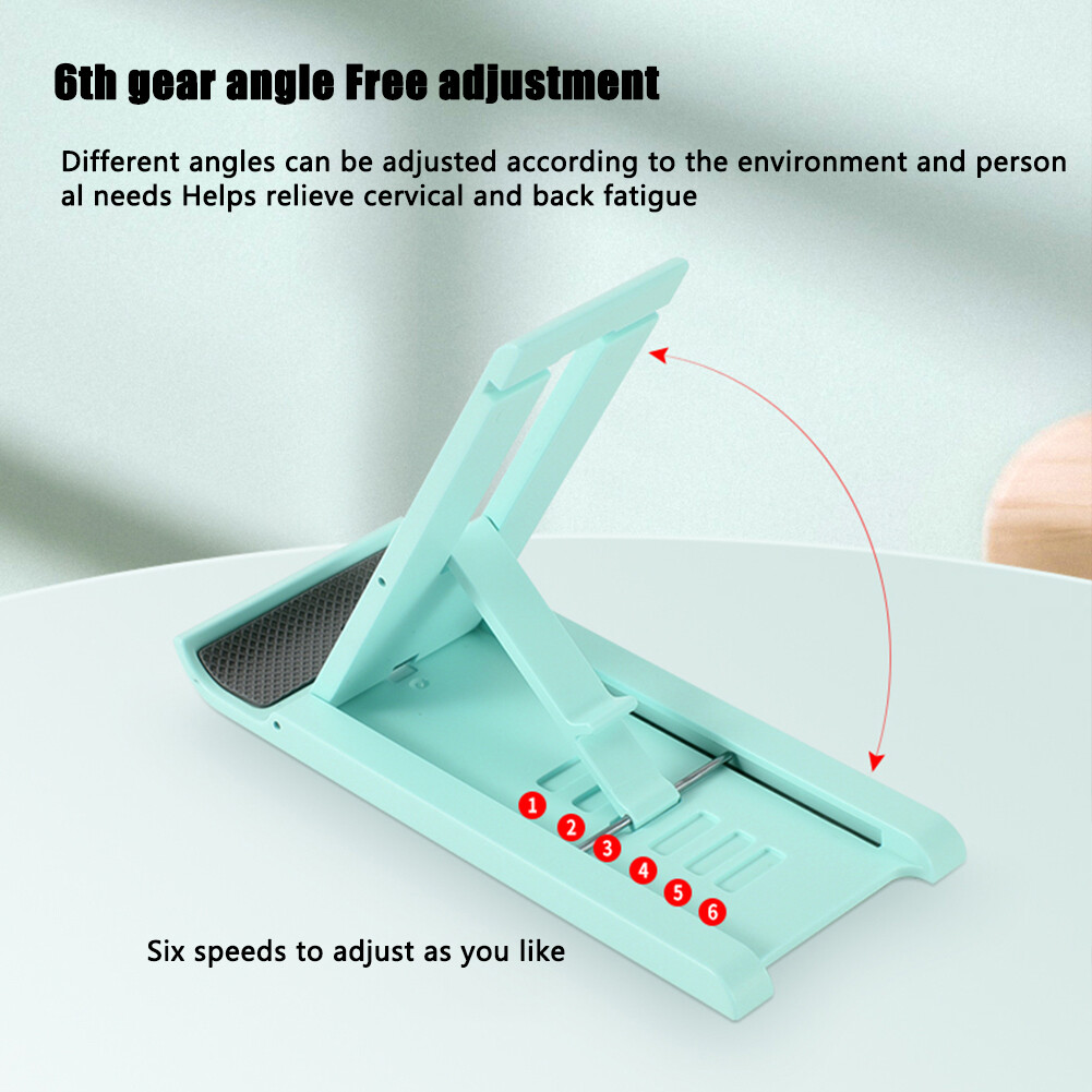 Folding Phone Holder Portable Adjustable Angle Desktop Tablet Bracket Multi-functional Hollowed Desk Stand