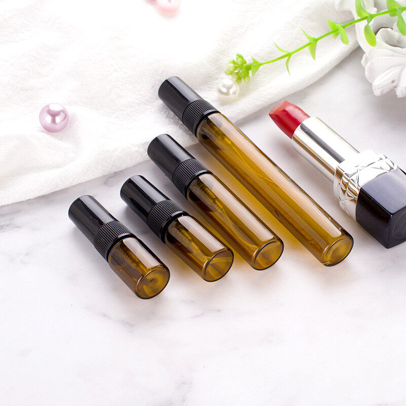 2ml/3ml/5ml/10ml Spray Bottles Glass Vials Thin Sample Empty Amber Glass Bottle Perfume