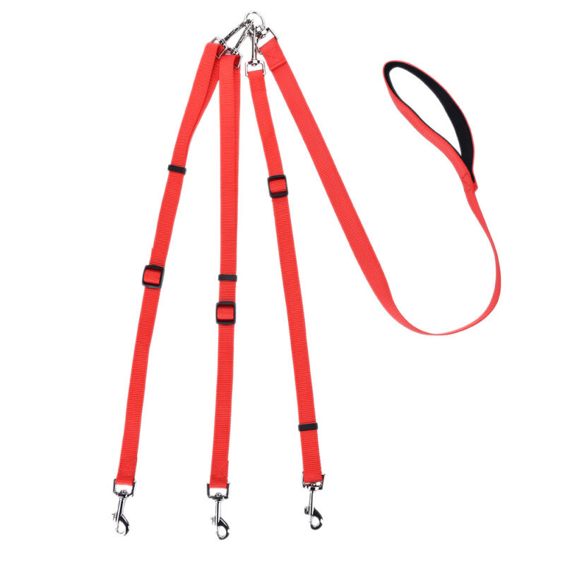 Dây Buộc Huấn Luyện Chó Ba Chiều Bằng Nylon Chịu Lực Cao Dây Dắt Chó Bền Cho Chó Trung Bình Và Nhỏ (Màu Đỏ)