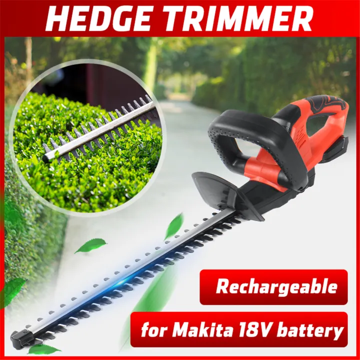 18v Rechargeable Electric Hedge Trimmer Light Weight 2 Sided Electric Bush Shrub Cutter Powerful Motor Low Noise 1 Protective Case Lazada Singapore
