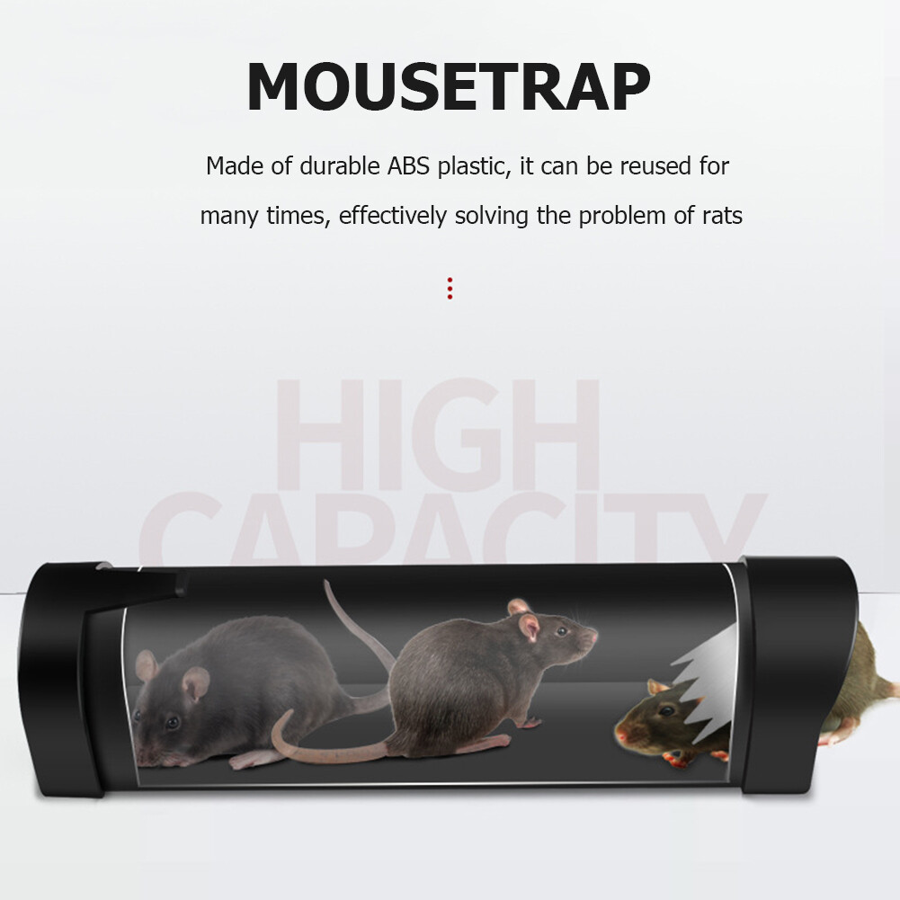 Automatic Lock Rat Trap Plastic Rat Trap Reusable Small Mousetrap Mice Rodent Pest Control Cage