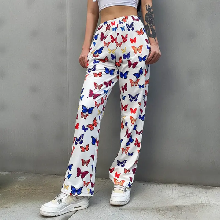 white elastic sweatpants