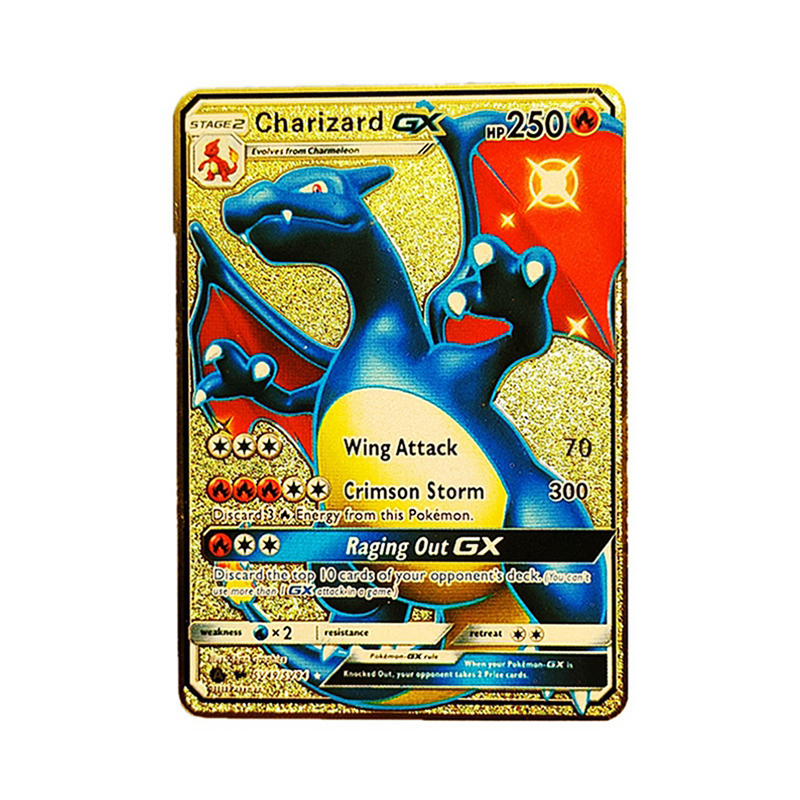 Pokemon Metal Cards Vmax 10000hp Arceus Charizard Golden Metal Edisi ...