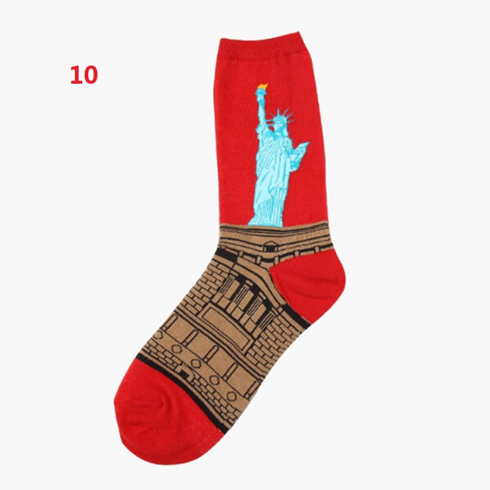 Art Painting Socks Novelty Artist Series Starry Night Men Women Famous Sox