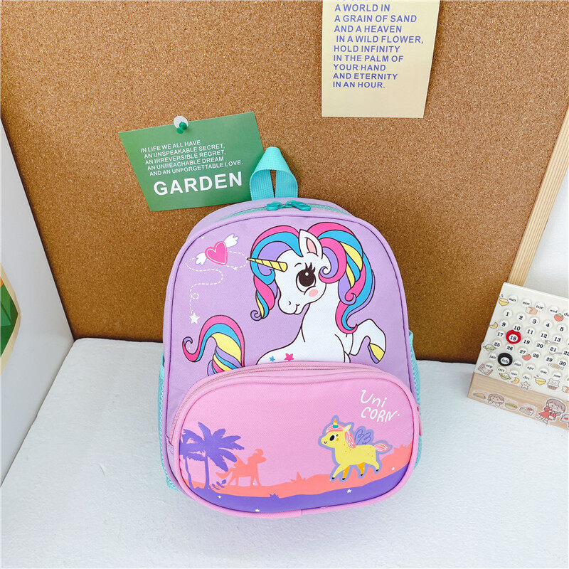 OLANG🎒new kindergarten schoolbag Korean version of cute cartoon pony children's backpack