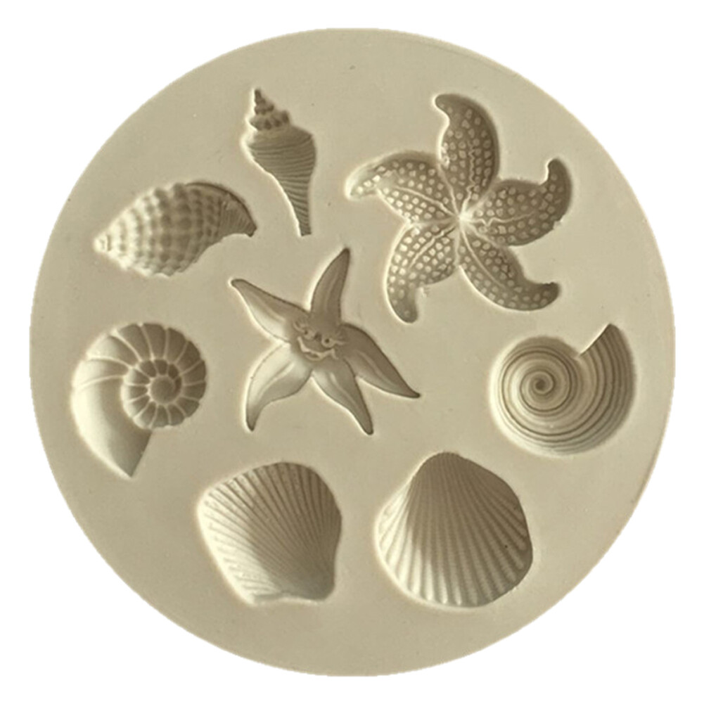 Conch Starfishs Shell Shape Silicone Cake Mold Candy Bakeware Decorating Tool