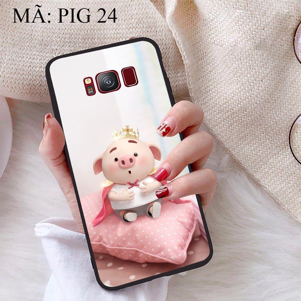Ốp lưng samsung s8 viền dẻo tpu bst heo con