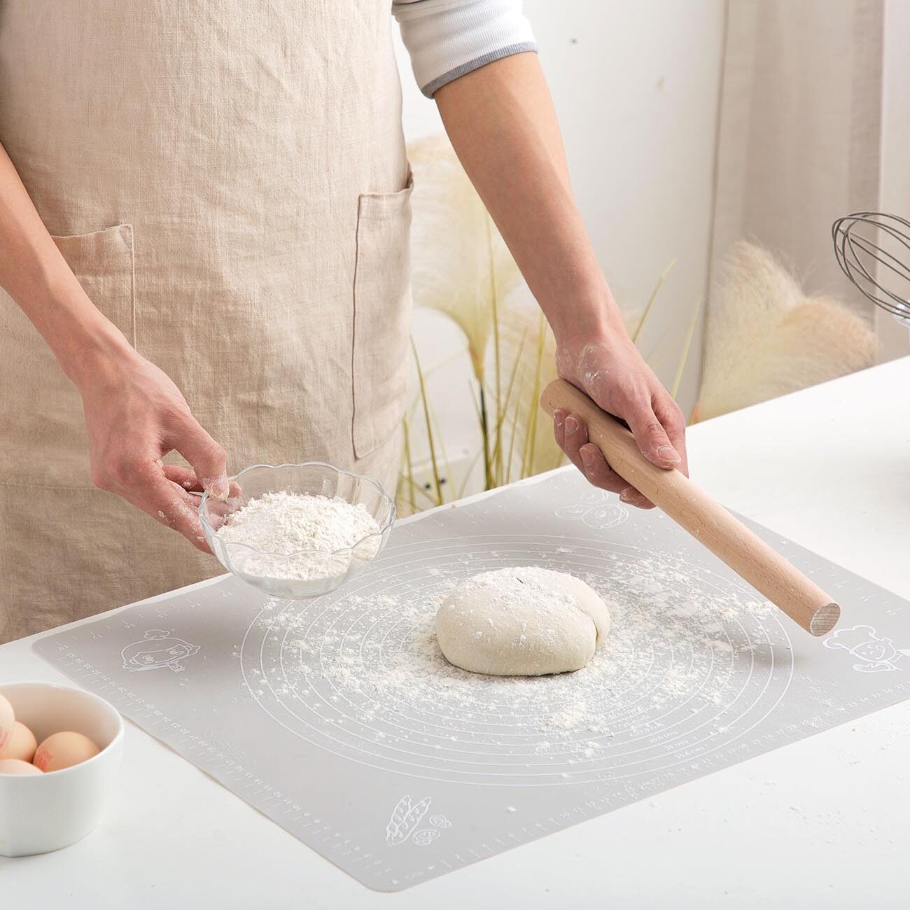 CNMF Silicone Kneading Pad Chopping Board Kitchen Baking Tools Rolling Silicone Pad 50x40cm