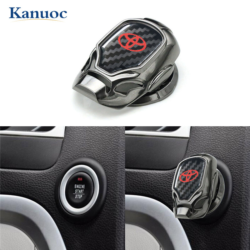 Blue Red Engine Start Stop Push Button Switch Sticker Cover for Toyota Tacoma 2016-2021 Aluminum Alloy Car Accessory 