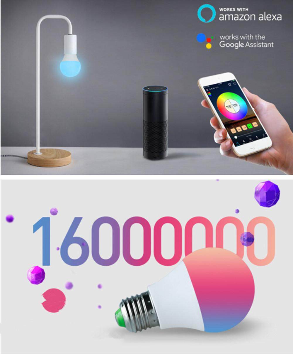 Outops Thông Minh Wifi Bóng Đèn Hỗ Trợ Thay Đổi Màu Sắc cho Alexa Google Tiếng Nói Hệ Thống Điều Khiển Nhiệt Độ Màu: 2700 K-6500 K