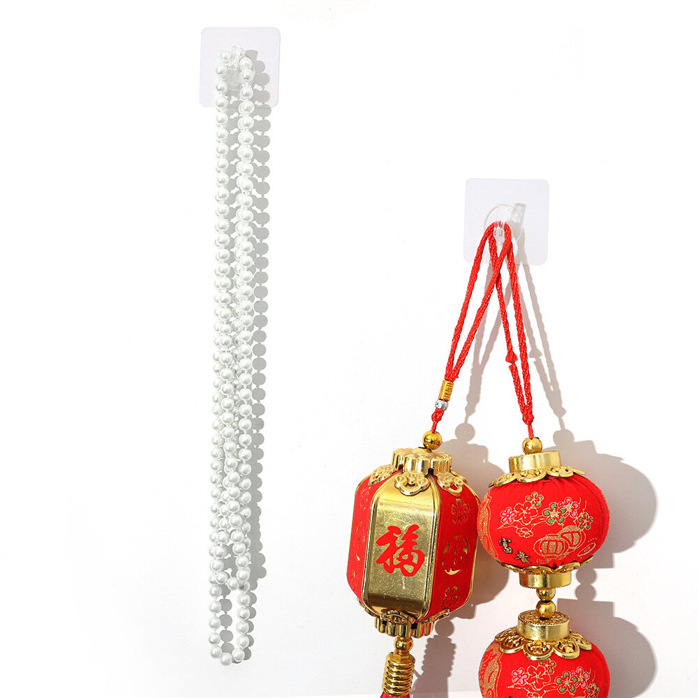 Transparent Thickened Hook Seamless Adhesive Hook High Load-bearing Wall Mount Strong Hook Kitchen Bathroom Non-punching Towel Rack