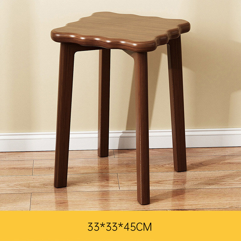 Full solid wood biscuit stool, home dining room bench, living room stool, can be stacked, high stool, dining table stool, creative dining stool