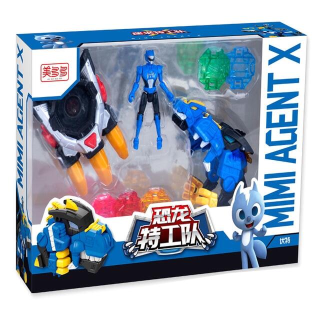 MiniForce Transformation Updated Version Action Figure Toys Agent Toys X Volt Semey Air Force Toys For Boys Gifts Light Blue