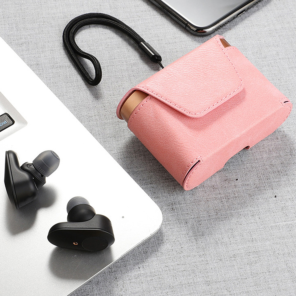 ✪Dustproof Leather Protective Cover Case Storage Bag for Sony WF-1000XM3 Earphone