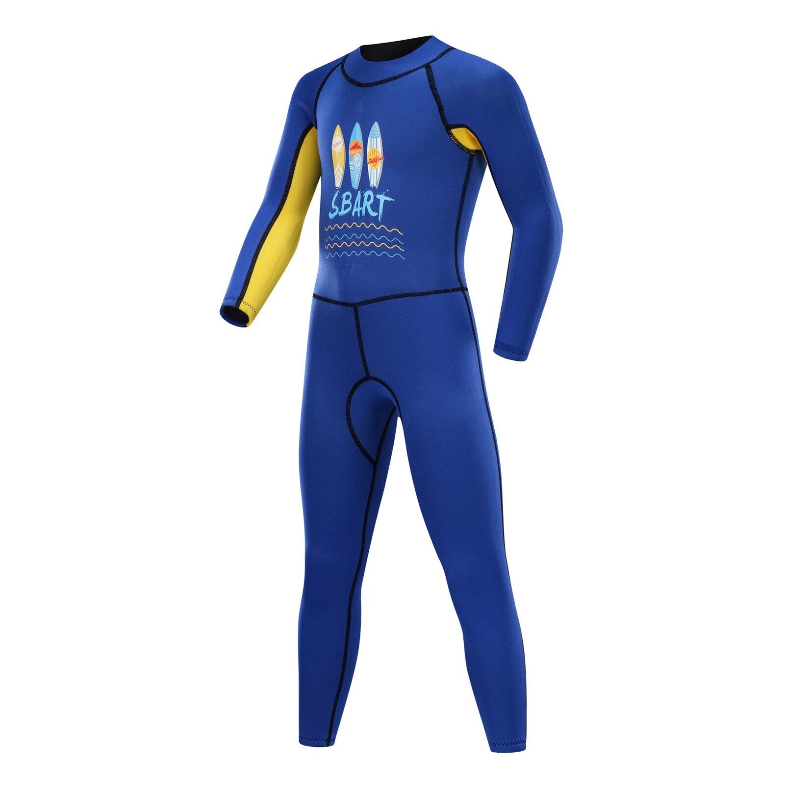 Older-Children Diving Suits Boys One-Piece 2.5mm Neoprene Quick Dry Wetsuits For Long Sleeves UV Protection Rash Guards Snorkel Kids Swimsuit