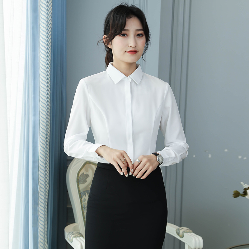 Formal Set Plain Casual Shirts Women's 