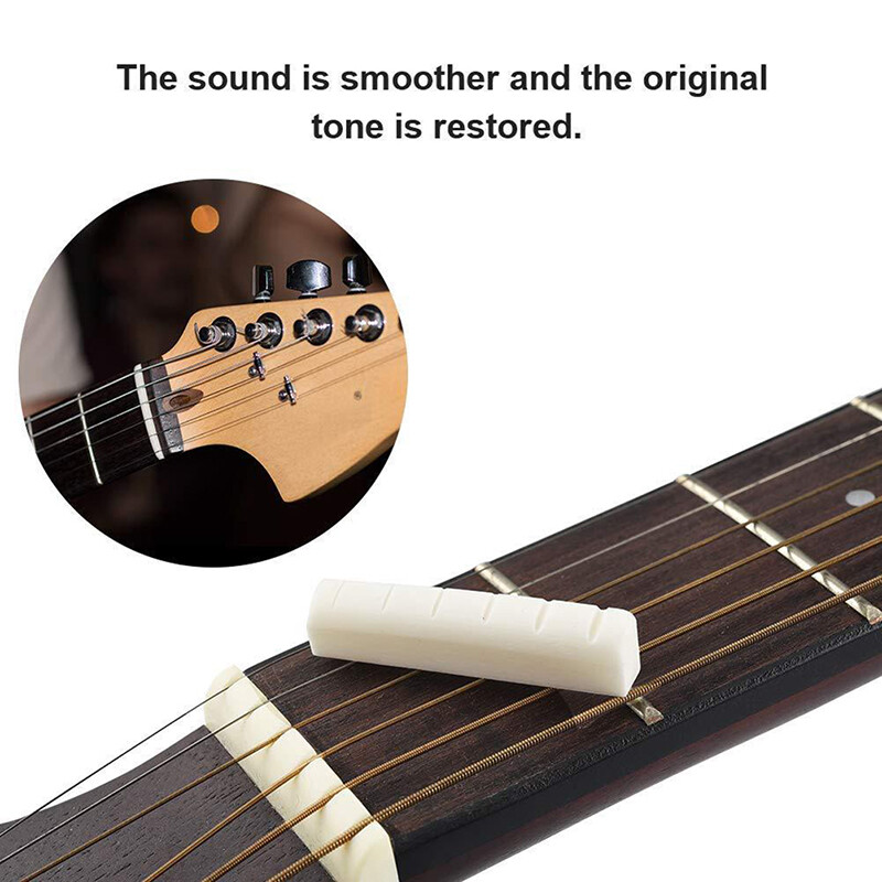 Pnate String Guitar Bone Guitar Bridge Pins Saddle Nut Ivory Acoustic Guitar Bridge