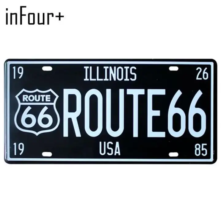 Old Car Festival License Plate Metal Plate Car Number Tin Signs