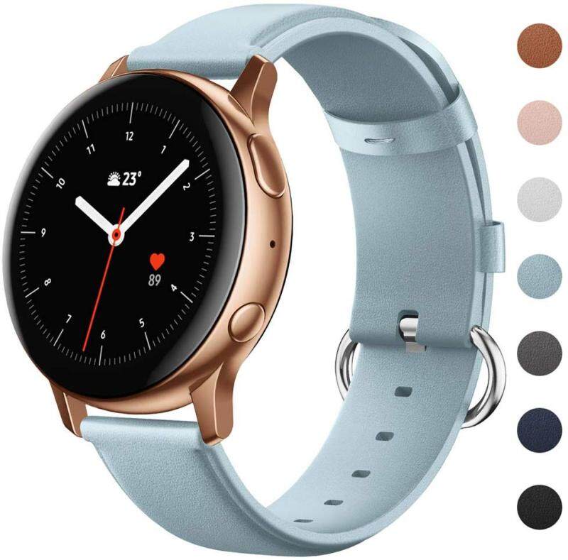 Aulytime Tương Thích Với Đồng Hồ Galaxy 3 Dây Đeo Cổ Điển 41Mm/Samsung Galaxy 42Mm/Active 40Mm/Active 2 40Mm 44Mm/Gear S2 20Mm Thay Thế Dây Đeo Cổ Tay Da Chính Hãng Bằng Thép Không Gỉ Khóa Kim Loại Nam Nữ