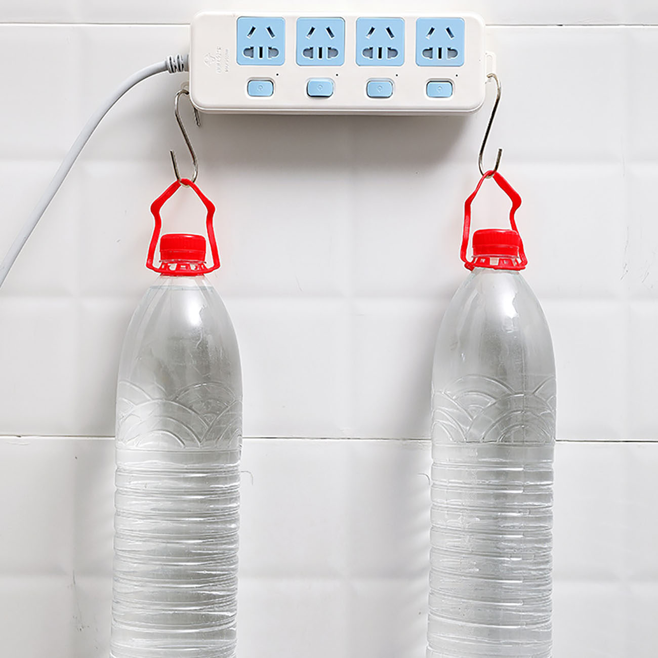 CNMF 360° Rotatable Power Strip Hook Power Plug Hanger Wall Mounted Socket Glue Sticker Hook