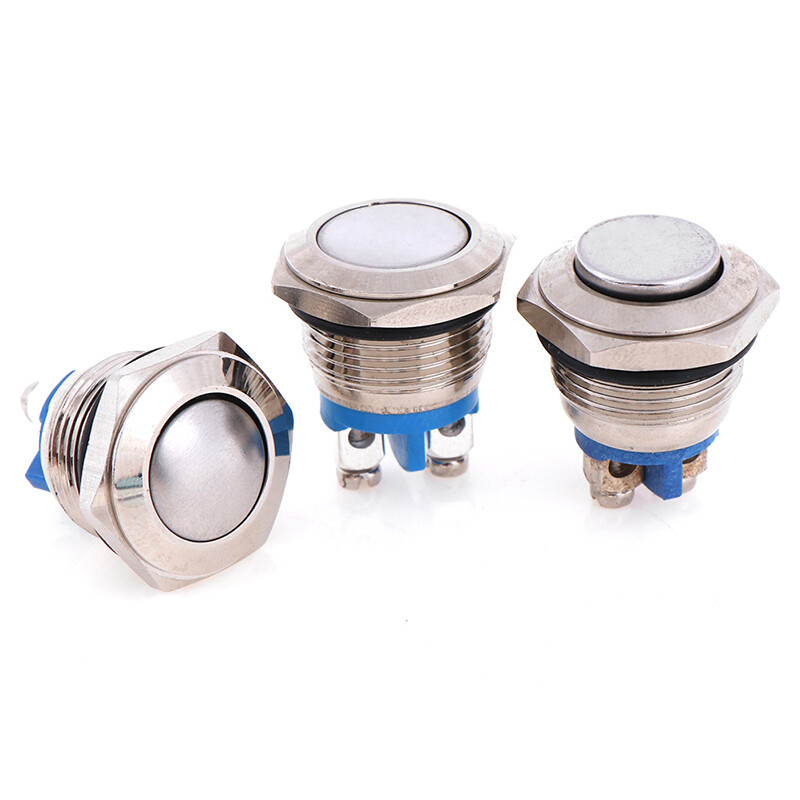 Maraa Công Tắc Nút Nhấn Kim Loại 16Mm Công Tắc Nút Nhấn Tự Đặt Lại Không Đặt Lại Tạm Thời