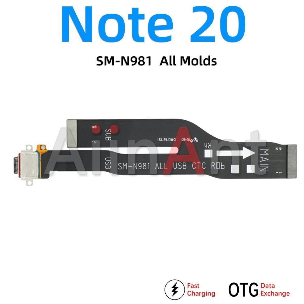 Original mic charger board dock charging port flex for suitable for samsung galaxy note 10 20 ultra plus lite n981u n981f n986u n986f