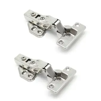 2pcs Stainless Steel Soft Close Cabinet Door Hinges Half Overlay