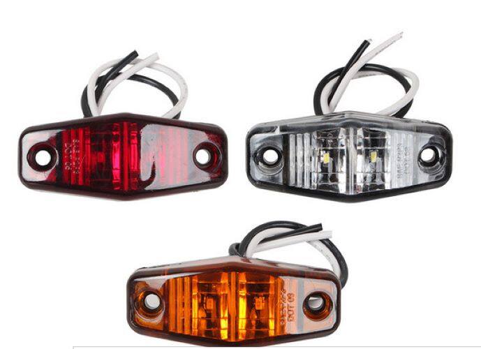 2x LED Side Marker Light Clearance Lamp 12V 24V E-marked Car Truck Trailer BUS Rear lamp external Lights Parking lights atv