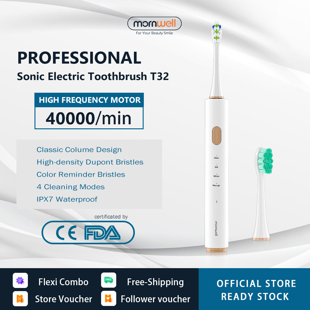 Mornwell T32 Sonic Electric Toothbrush Couples Students Rechargeable