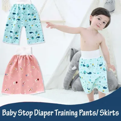 Baby Infant Diaper Training Pants Skirts Kid Reusable Waterproof Pants Urine Pants Adjustable Toilet Training Pants 1-4Y