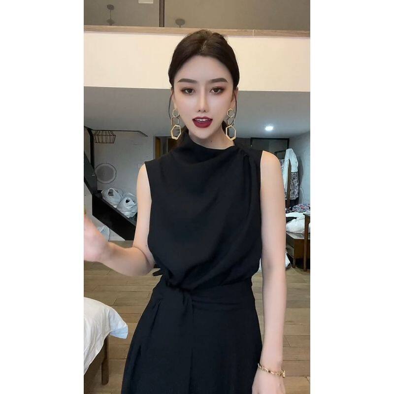 Temperament Dress Women's 2023 New Style Street Explosion Design Sense Minority Dress Lace Up Big Swing Dress