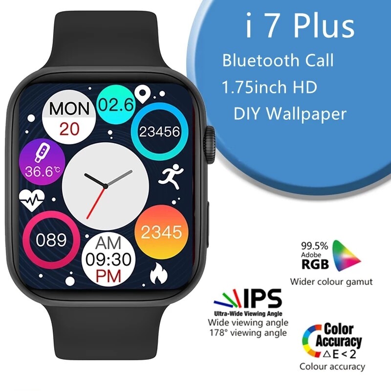 2022 IWO Series 7 Smart Watch i7 Plus Phone Call IP68 Waterproof Sport   inch Smart Watch Men Women DIY Wallpaper Smartwatch | Lazada Singapore