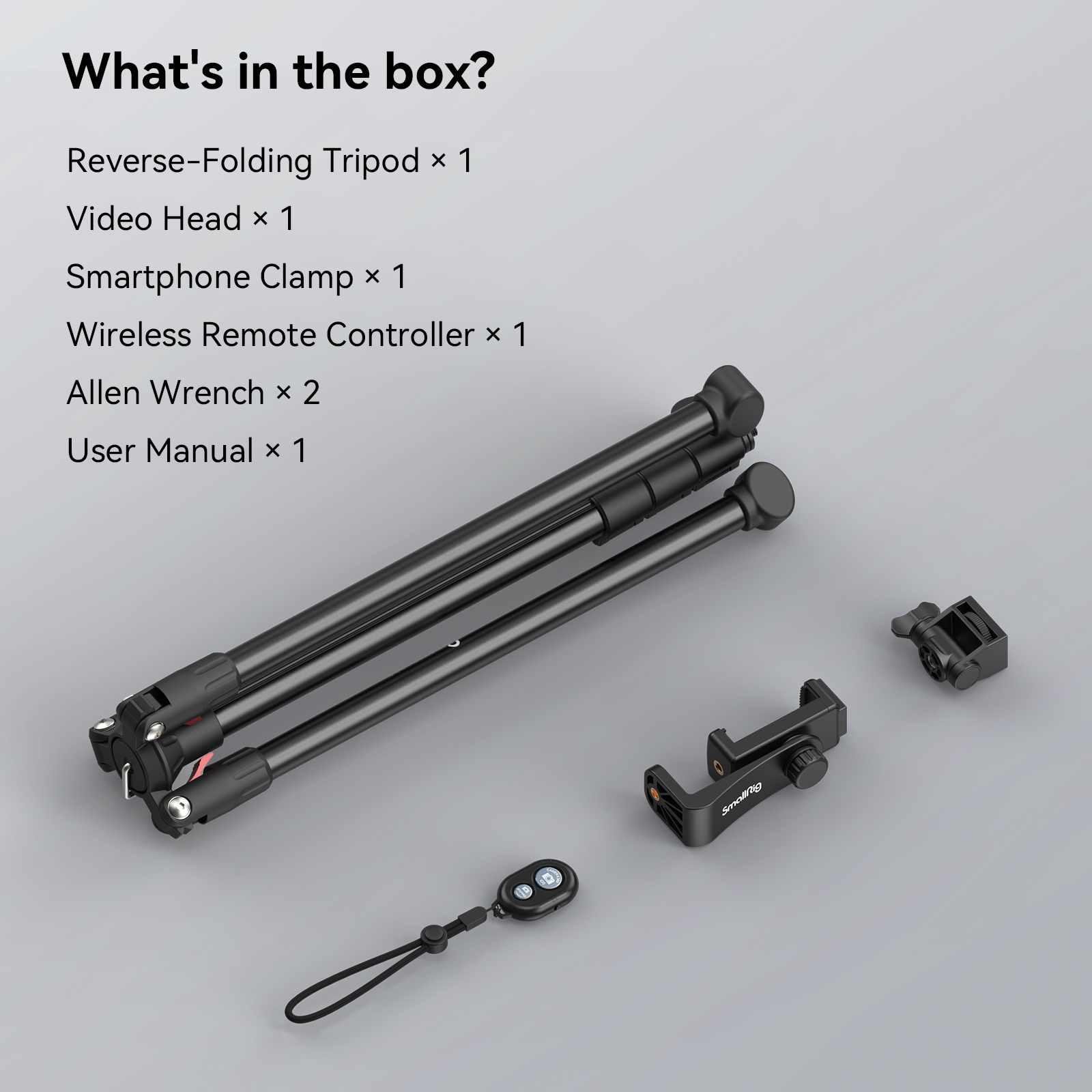 SmallRig Tripod Phone Stand Heavy Duty Selfie Stick với điều khiển từ xa Bluetooth cho điện thoại di động Mirrorless Action Sports Camera Vlogging Tik Tok 4363