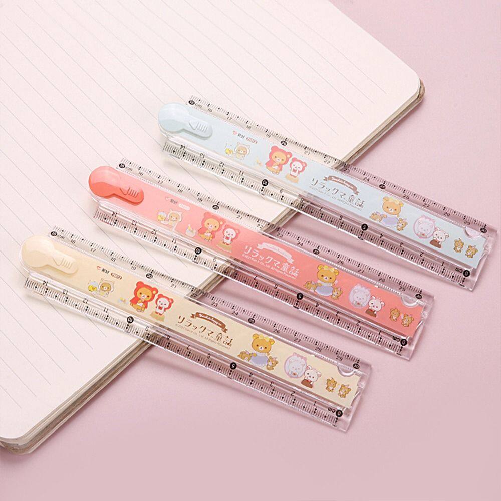 MMLUCK Cartoon Creative Student Stationery Multi-function Designer Artist Drawing Tools Folding Straight Ruler Measuring Tools Drawing Ruler Measuring Ruler