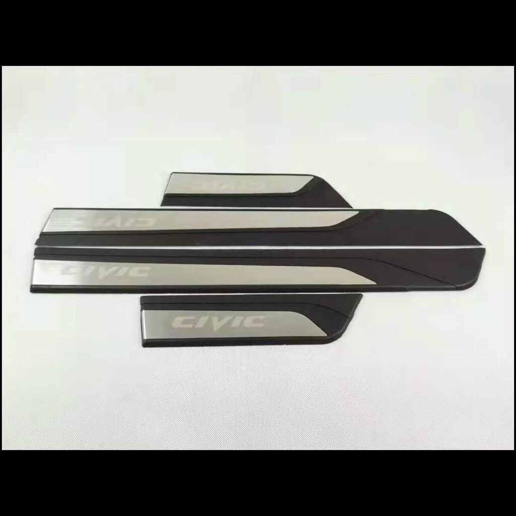 hys Honda Civic FC 2016Present Blue LED door side Sill Step Stainless Steel LED door Step Panel