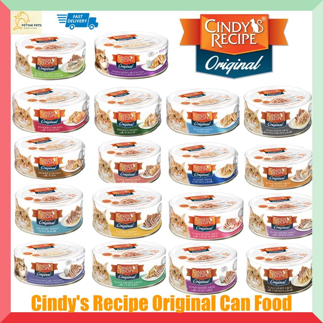Cindy's Recipe Original Cat Can Food 70g/80g Lazada