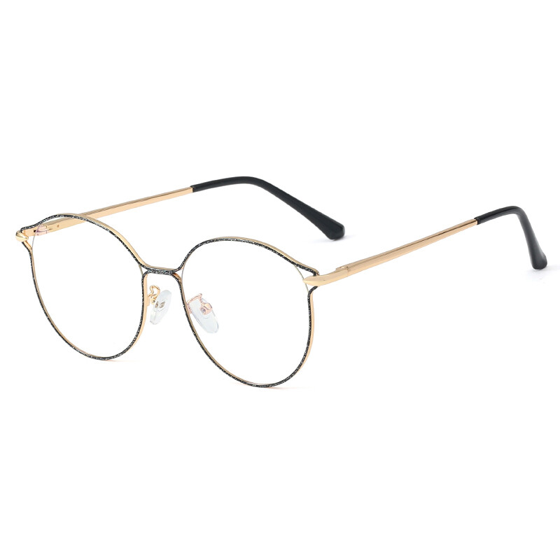 Hot Sale Computer Lens Spectacles Anti Radiation Cat Eye Glasses Anti Blue Metal Frames