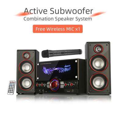 ลำโพงไซเบอร์อะคูสติก2.1พร้อมซับวูฟเฟอร์,บลูทูธ/Usb/rca/mic-เพลง,ภาพยนตร์,มัลติมีเดียPCและระบบเกม