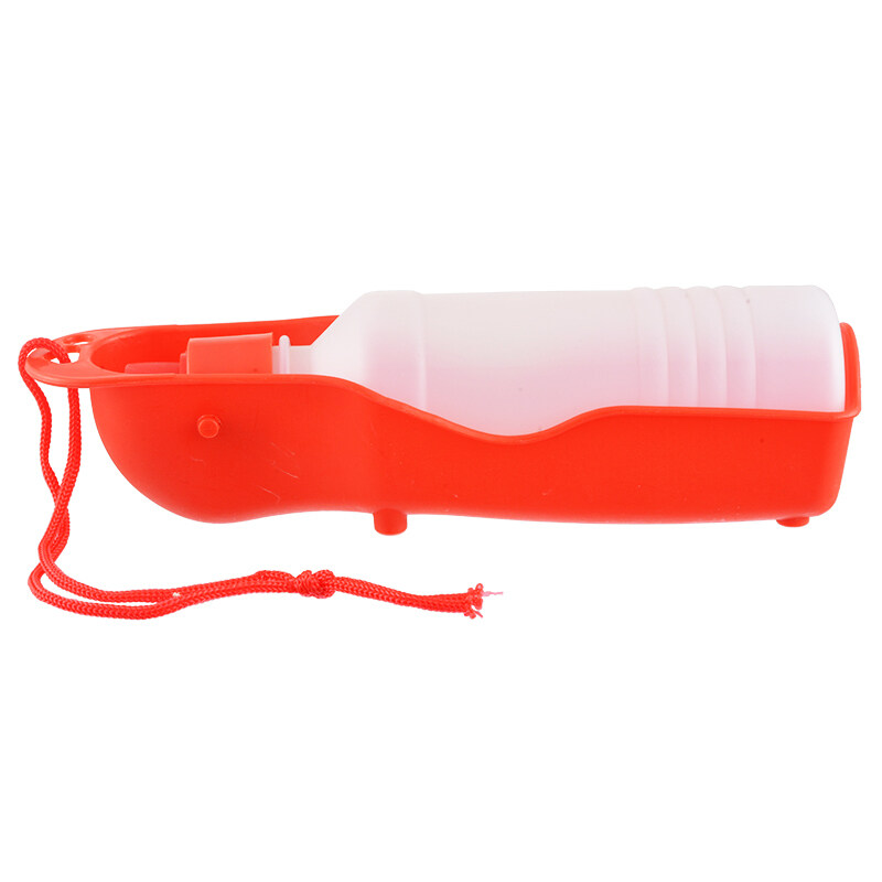 Bình Đựng Nước Cho Chó 250ML Chai Nước Uống Di Động Ngoài Trời Cho Thú Cưng Màu Đỏ